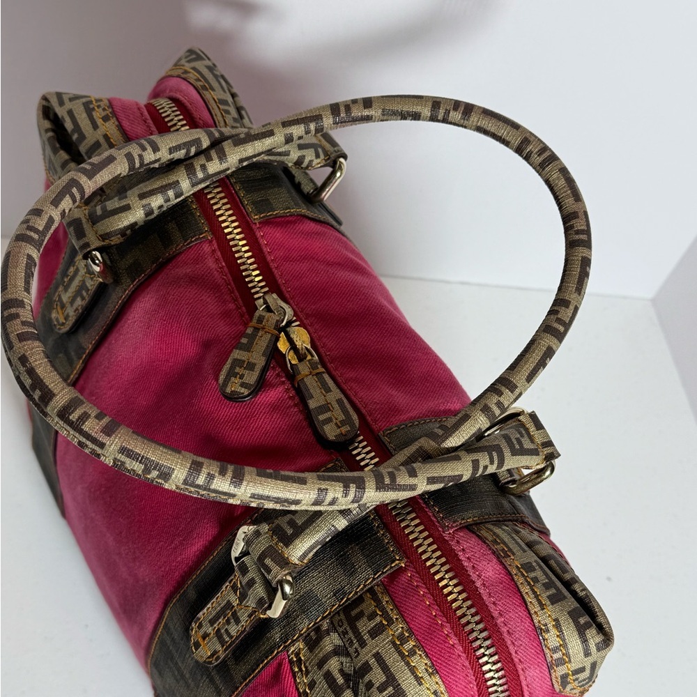 AUTHENTIC Fendi Pink and Brown Satchel - Picture 6 of 16
